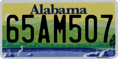 AL license plate 65AM507
