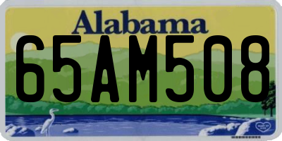 AL license plate 65AM508