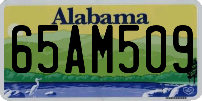 AL license plate 65AM509