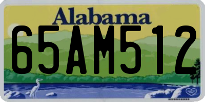 AL license plate 65AM512