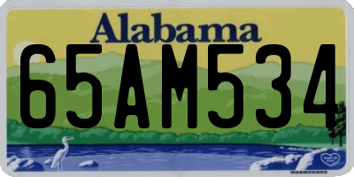 AL license plate 65AM534
