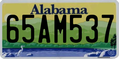 AL license plate 65AM537
