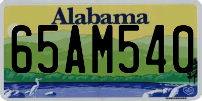 AL license plate 65AM540