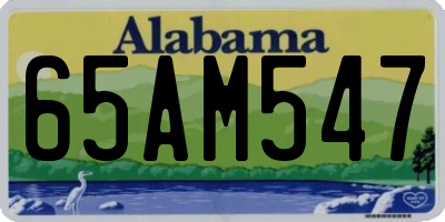 AL license plate 65AM547