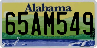 AL license plate 65AM549
