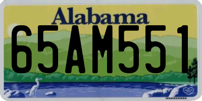 AL license plate 65AM551