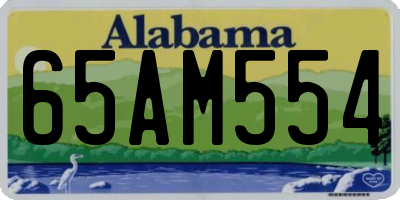 AL license plate 65AM554