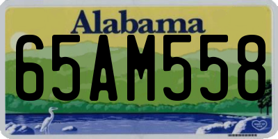 AL license plate 65AM558