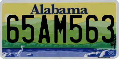 AL license plate 65AM563