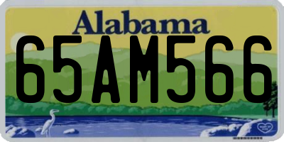 AL license plate 65AM566