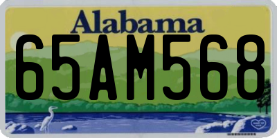 AL license plate 65AM568
