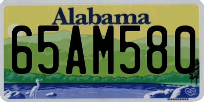 AL license plate 65AM580
