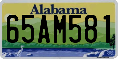 AL license plate 65AM581
