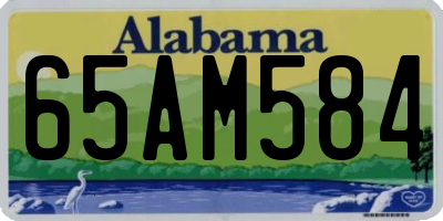 AL license plate 65AM584