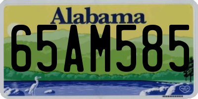 AL license plate 65AM585