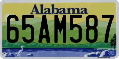 AL license plate 65AM587