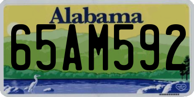 AL license plate 65AM592
