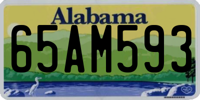 AL license plate 65AM593