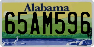 AL license plate 65AM596