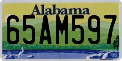 AL license plate 65AM597