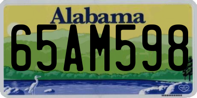 AL license plate 65AM598