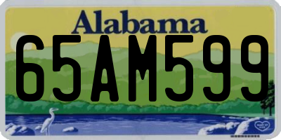 AL license plate 65AM599