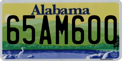AL license plate 65AM600