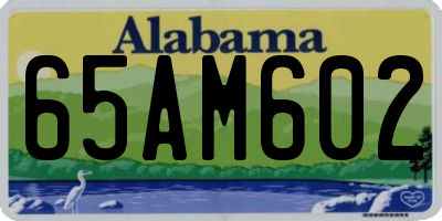 AL license plate 65AM602