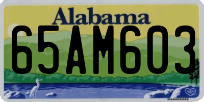 AL license plate 65AM603