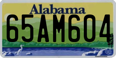 AL license plate 65AM604