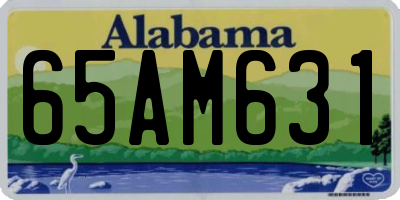 AL license plate 65AM631