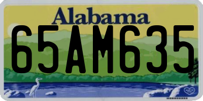 AL license plate 65AM635