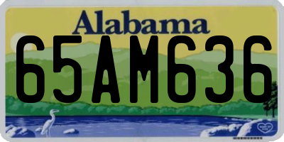 AL license plate 65AM636