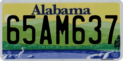 AL license plate 65AM637