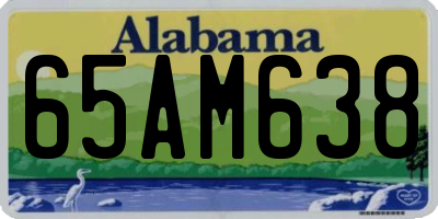AL license plate 65AM638