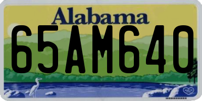 AL license plate 65AM640
