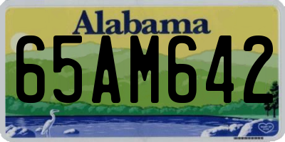 AL license plate 65AM642