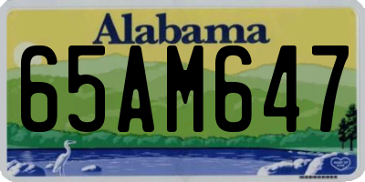 AL license plate 65AM647