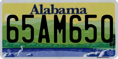 AL license plate 65AM650