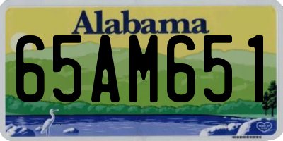 AL license plate 65AM651