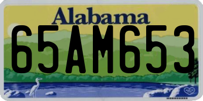 AL license plate 65AM653