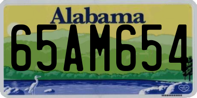 AL license plate 65AM654