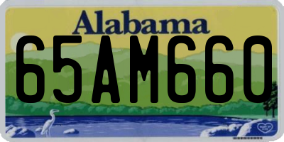 AL license plate 65AM660