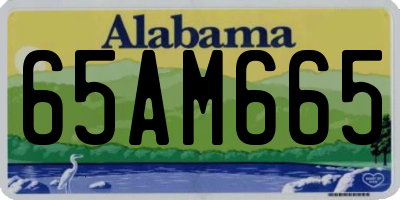 AL license plate 65AM665