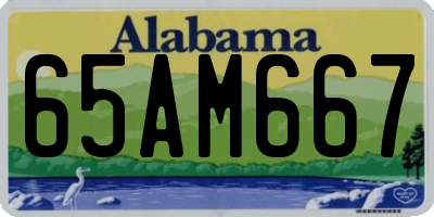 AL license plate 65AM667
