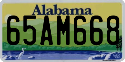 AL license plate 65AM668
