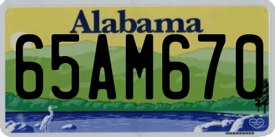 AL license plate 65AM670