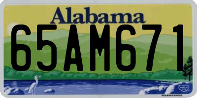 AL license plate 65AM671