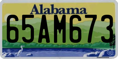 AL license plate 65AM673