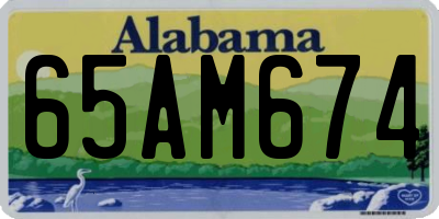 AL license plate 65AM674